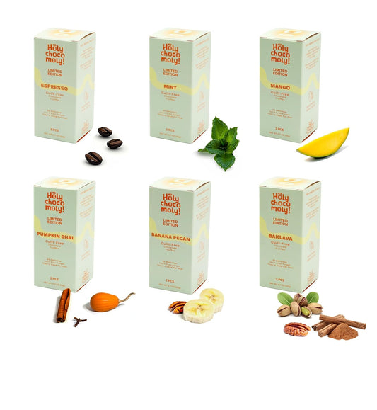 Holy Chocomoly Mini Chocolate Truffle Box Mixed Pack - 2ct Boxes - Assorted Pack - 6