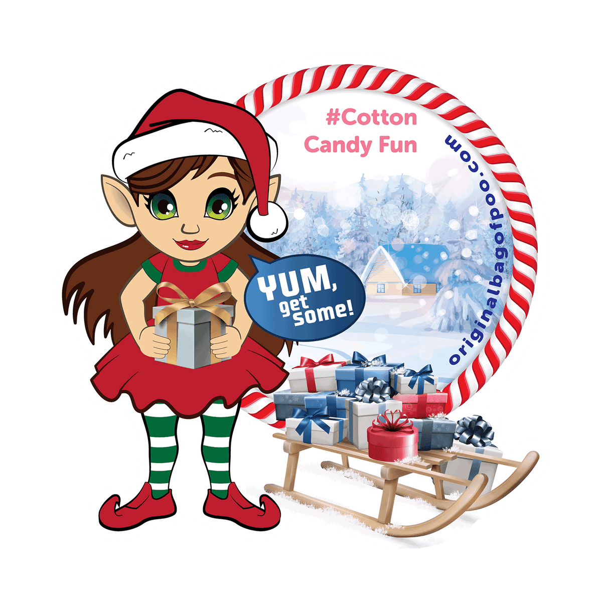 The Original Bag of Poo - Elf Cotton Candy 20001-cs