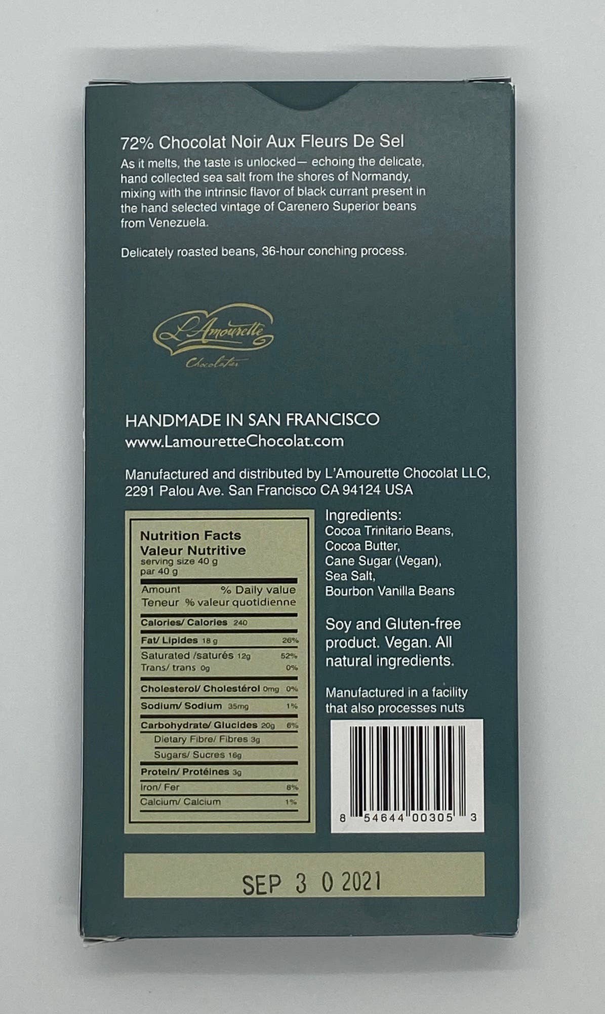 72% Dark Chocolate- Merry Christmas 854644003053