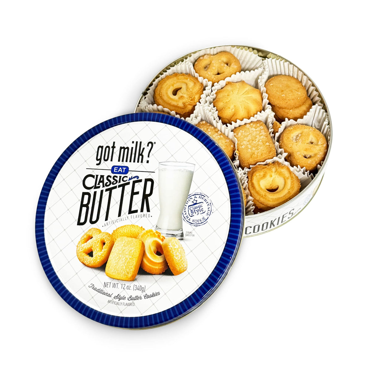 12oz Embossed Got Milk Cookie Tin GMBTBC12-12-V2