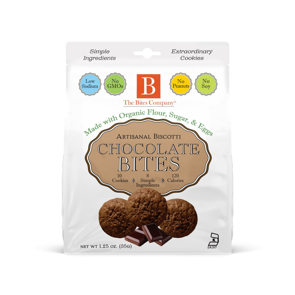 The Bites Company Chocolate Biscotti Bites 4285