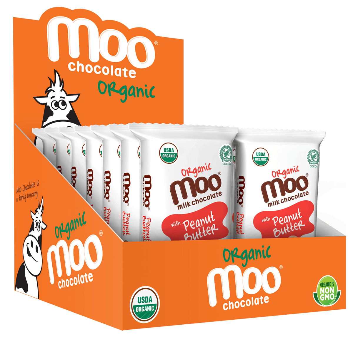 Organic Peanut Butter & Milk Chocolate Mini Bars, 0.7 oz 006