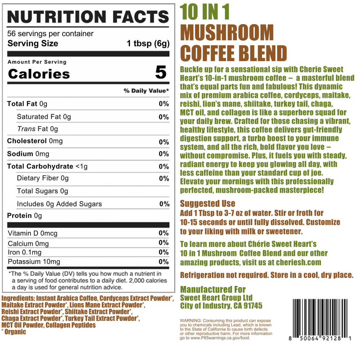 10 in 1 Mushroom Coffee Blend