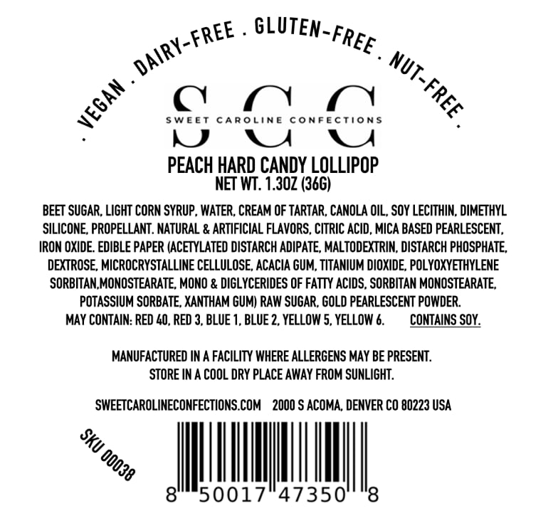 Cat Lollipop Collection, Peach Flavor, 10/Case-VEGAN 00038