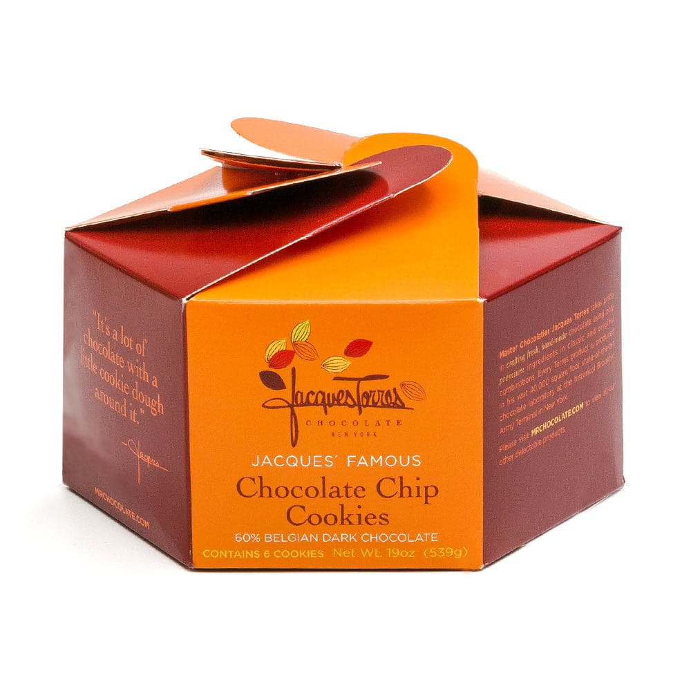 Jacques Torres Chocolate Cookies - Jacques' Famous Chocolate Chip Cookies - 6pc Boxed