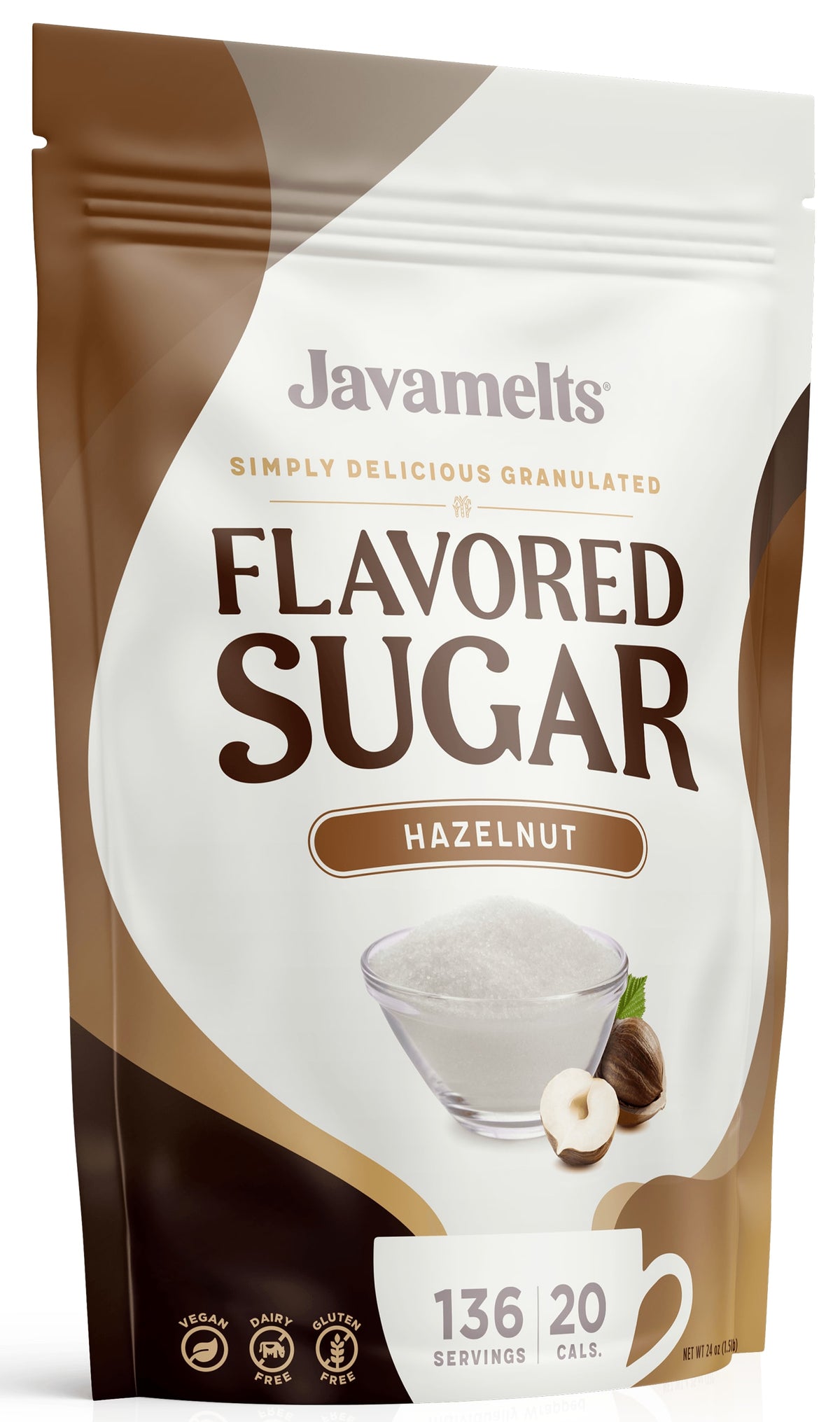 Javamelts Flavored Sugar - Hazelnut