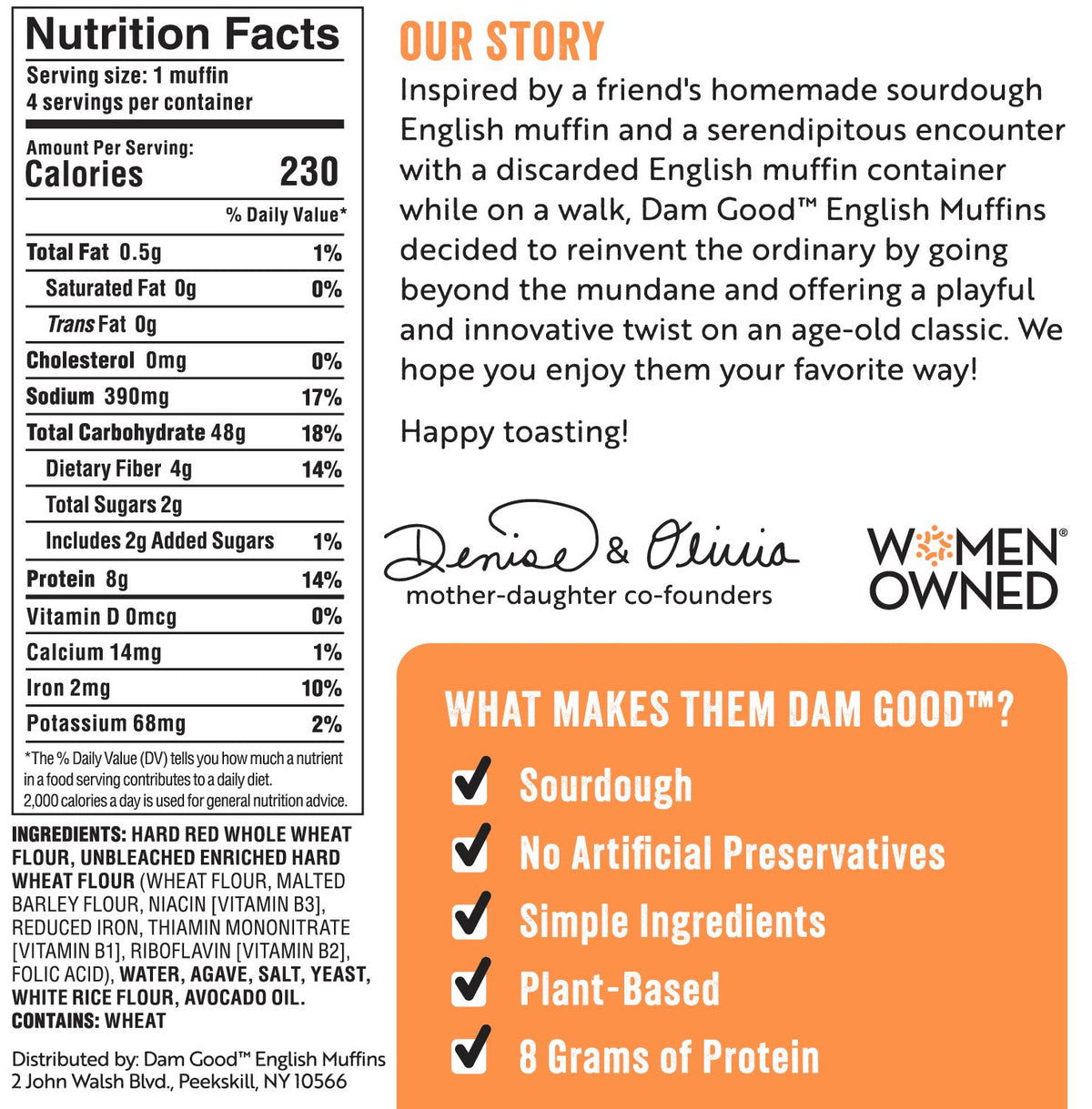 Vegan Sourdough Dam Good® English Muffins 867126000419