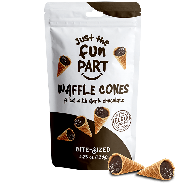 Just the Fun Part Just the Fun Part - Mini Waffle Cones 4.23oz - Dark Chocolate