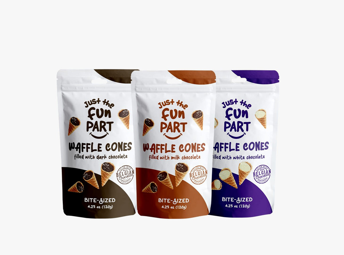 Just the Fun Part Just the Fun Part - Mini Waffle Cones 4.23oz - Original Flavors Variet