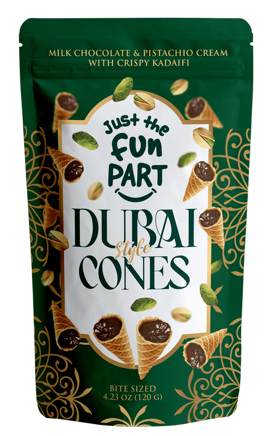Just the Fun Part Just the Fun Part - Mini Waffle Cones 4.23oz - Dubai Cones - Milk Choc
