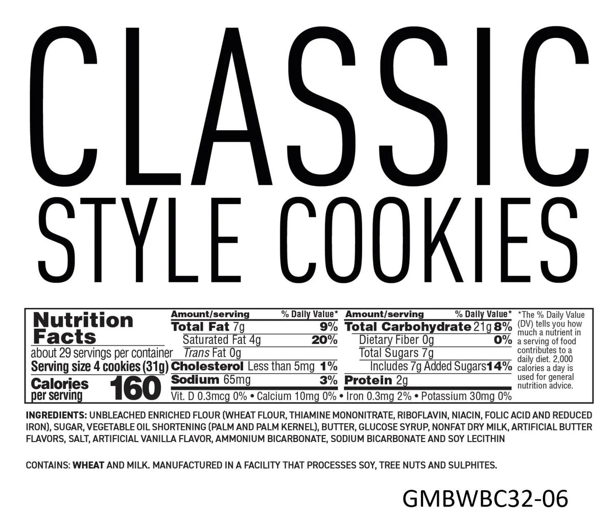 32oz Got Milk Butter Cookies GMBWBC32-06