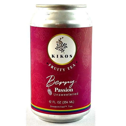 Kikos Coffee & Tea Nitro Cold Tea - Berry Passion- Unsweetened - 12oz Can