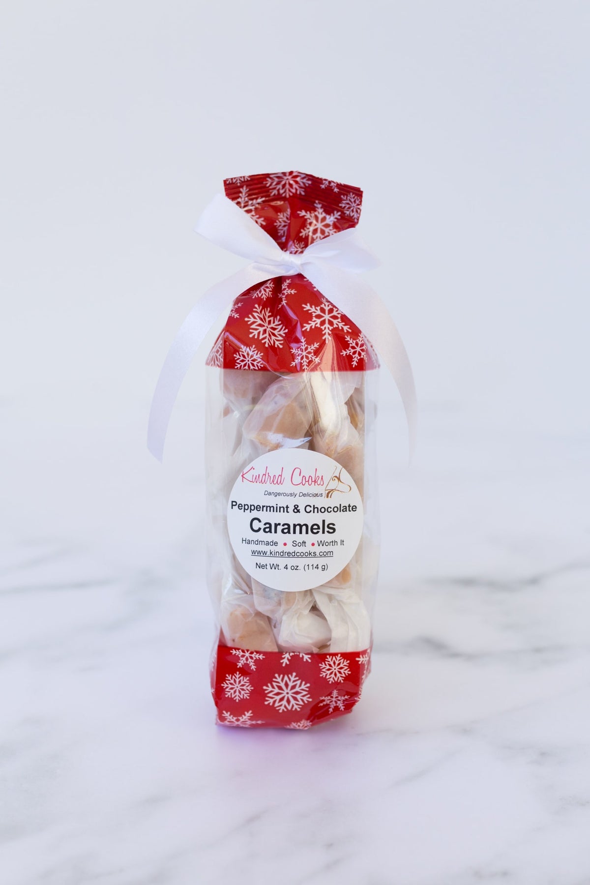 Kindred Cooks Caramels - Peppermint w/Chocolate