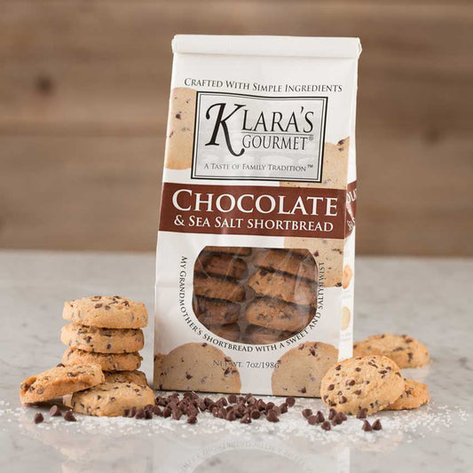 Klara's Gourmet Cookies Chocolate Sea Salt Shortbread Cookies