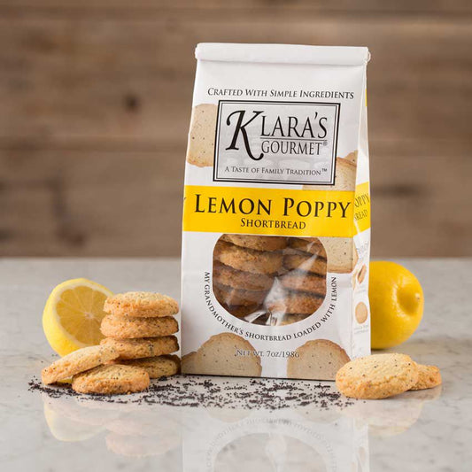 Klara's Gourmet Cookies Lemon Poppy Shortbread Cookies