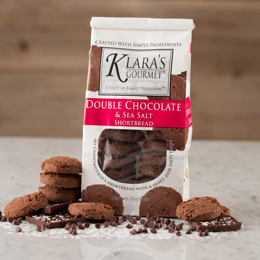Klara's Gourmet Cookies Double Chocolate Sea Salt Shortbread Cookies