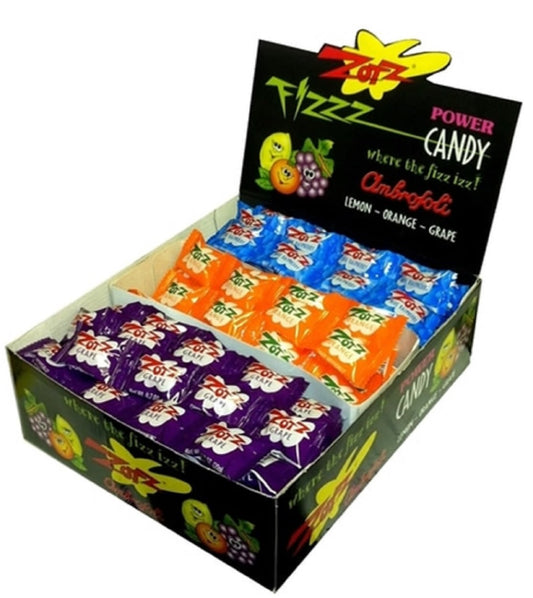 KLM Products Group Zotz Blue Raspberry, Orange, Grape 4 Packs