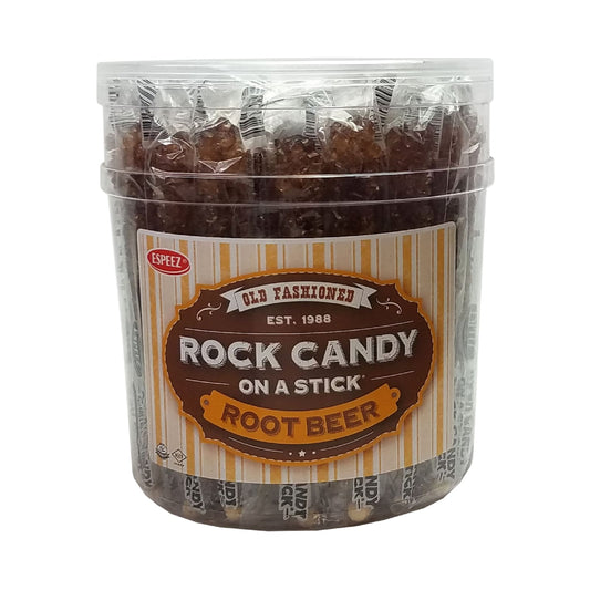 KLM Products Group Rock Candy On A Stick - Root Beer - 36 Ct. Tub