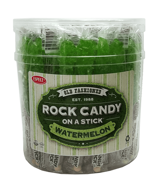 KLM Products Group Rock Candy On A Stick - Watermelon - 36 Ct. Tub
