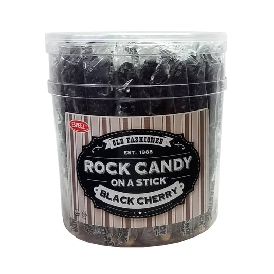 KLM Products Group Rock Candy On A Stick - Black Cherry - 36ct Tub