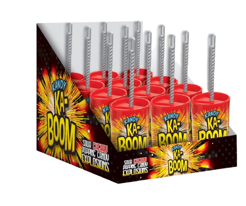 KLM Products Group Kandy KA-BOOM - 12 Count - Sour Cherry Popping Candy