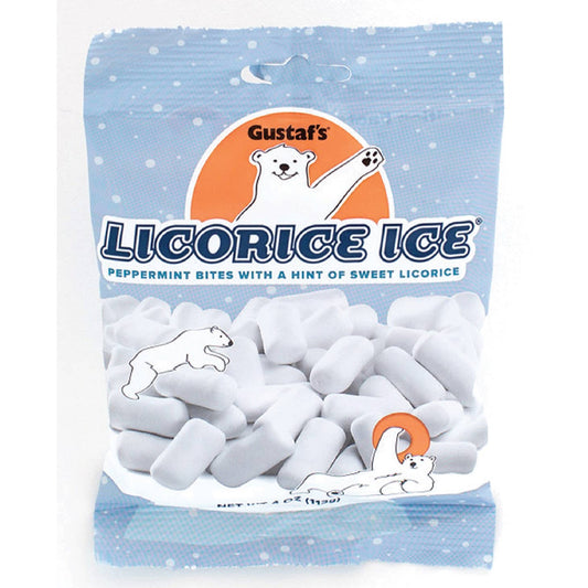 KLM Products Group Gustaf's Licorice Ice Peppermint Bites - 4oz Bag - 12ct