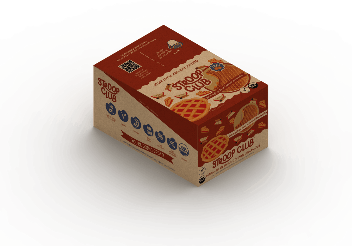 Organic and Plant Based Stroopwafel 2-Pack - Apple Pie Caramel PIE12X2MC