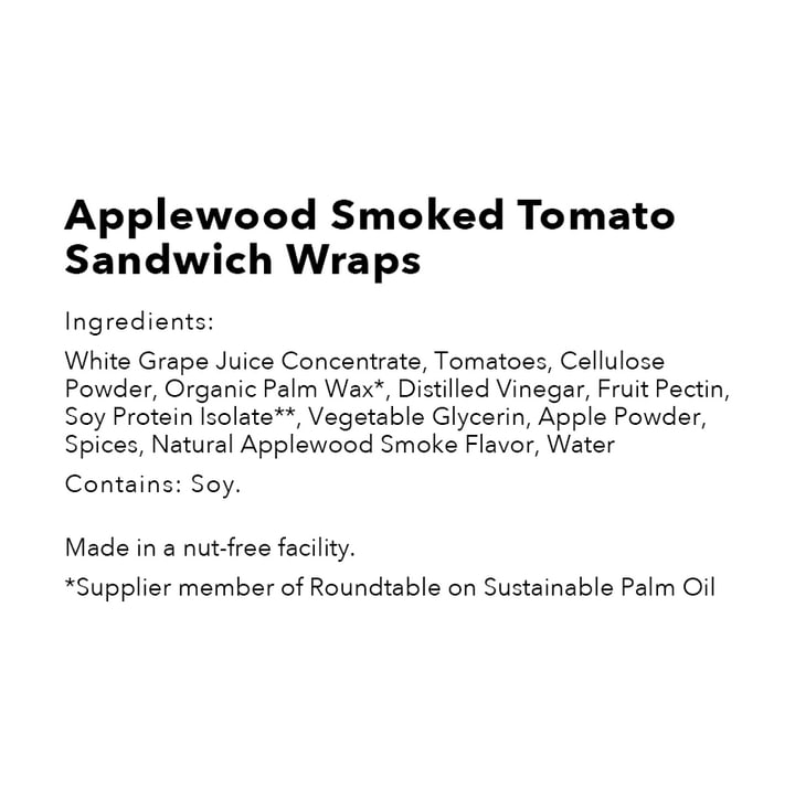 Applewood Smoked Tomato - 6pk Sandwich Wraps GEM-AST-87-6-RS