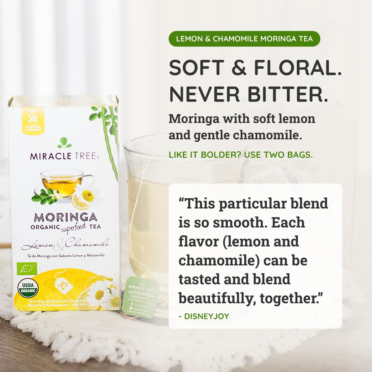 Organic Moringa Herbal Tea, 25Ct MT-CML-25