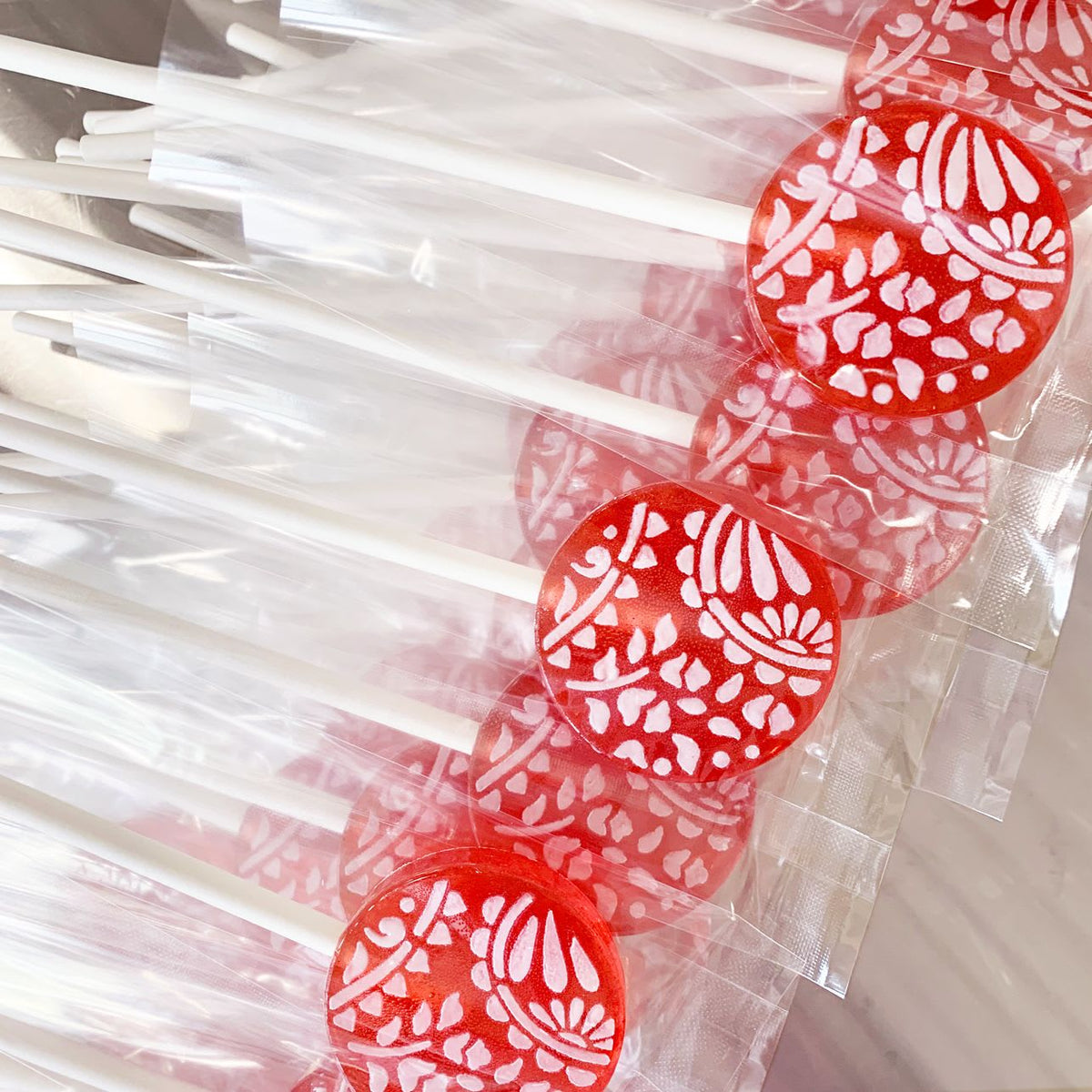 Strawberry Cream Fruit Cream Lollipops with Candied Vanilla Frosting STRAWBERRY CREME