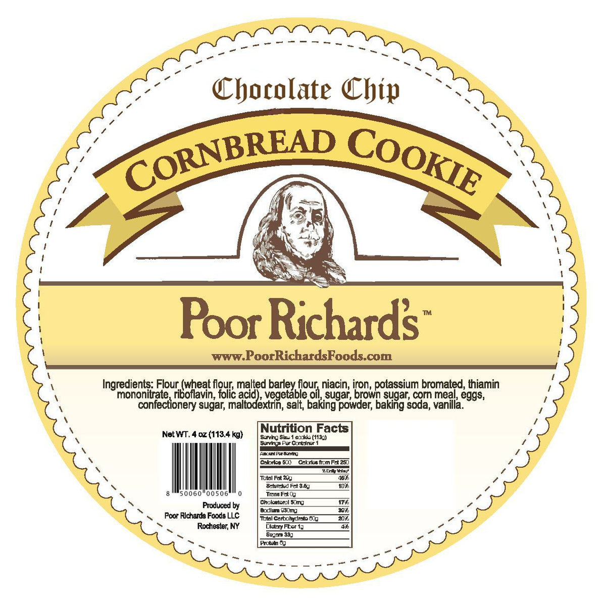 Chocolate Chip Cornbread Cookie PRFCCC