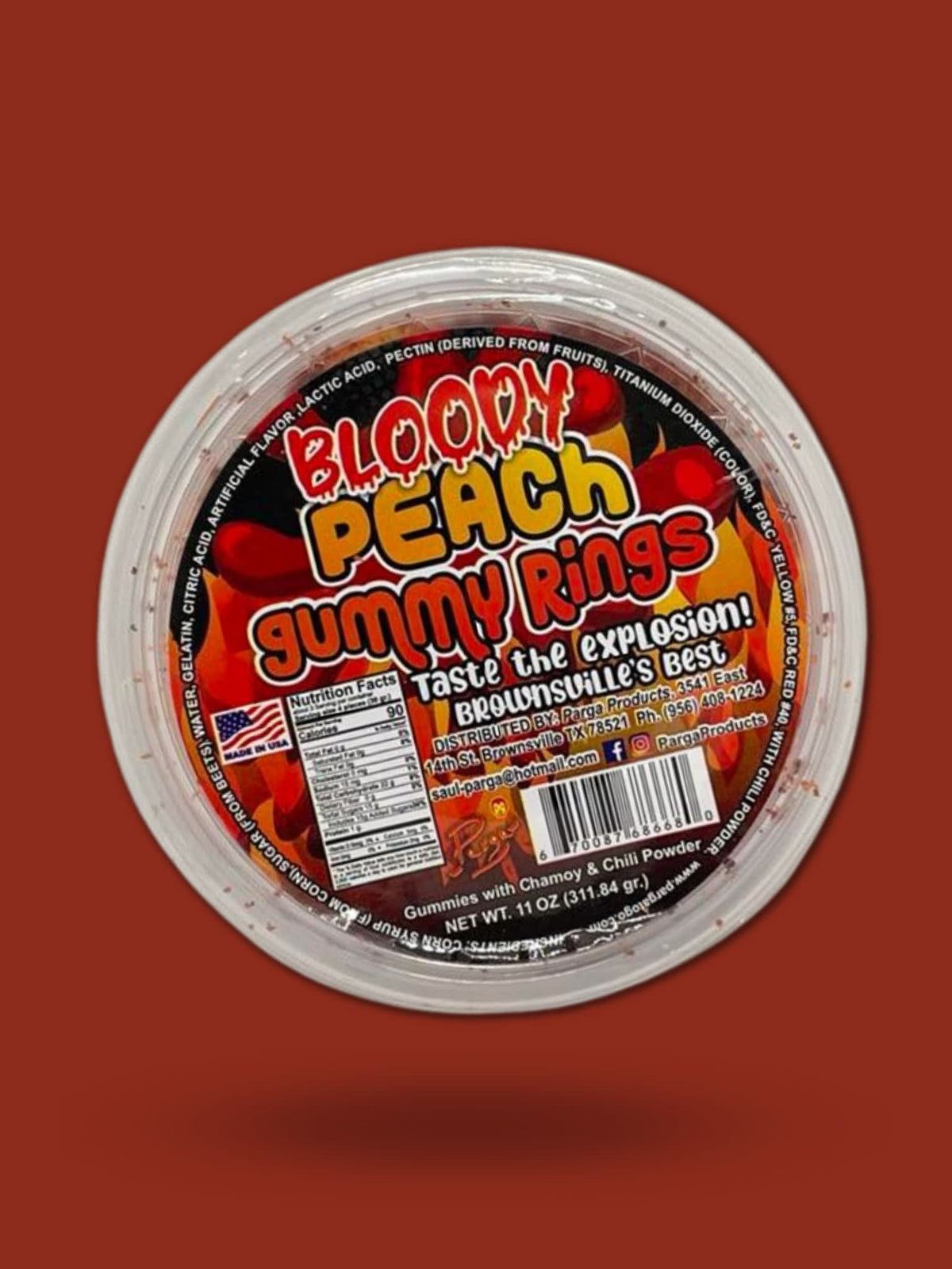 Bloody Peach Gummy Rings 10670087686687-24Mastercase