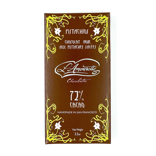L'Amourette Chocolat 72% Dark Chocolate with Salted Pistachios