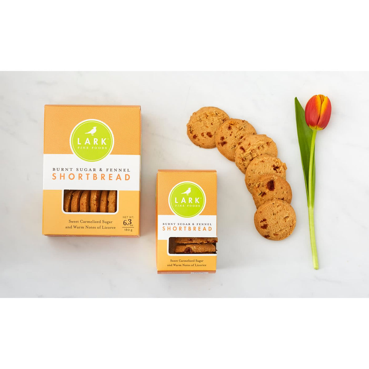 Lark Fine Foods Burnt Sugar & Fennel Shortbread - 3.2oz Small Box