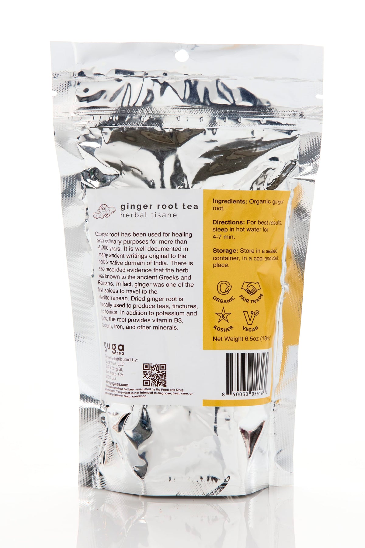 Ginger Root Tea - Cut & Sifted - Certified Organic 00850030056160