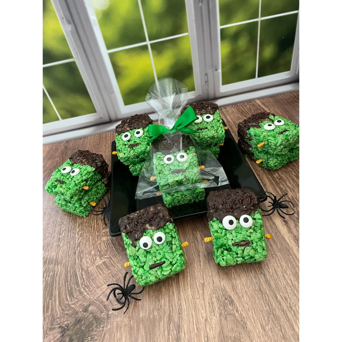 Halloween Frankenstein Rice Crispie Treats
