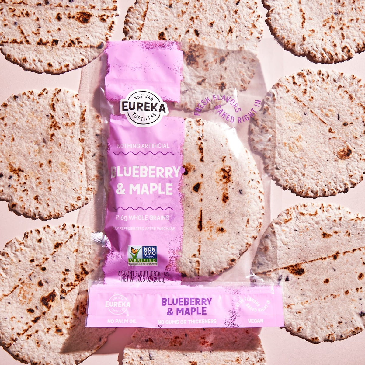 Flour Tortillas (6 inch, 8 Count) Blueberry & Maple