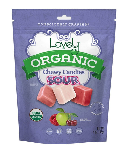 Lovely Candy Co. Organic Chewy Candies - Sour