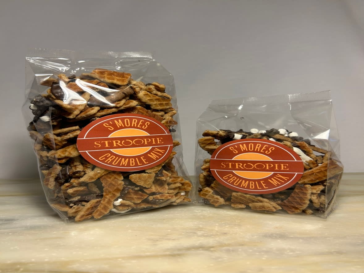 Lancaster Stroopie Co S'mores stroopwafel crumble snack mix, 10 oz share bag