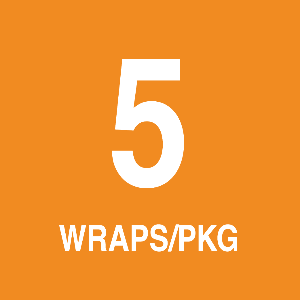 Carrot Ginger - 5pk Sushi Wraps CAR-GNR-87-5-RS