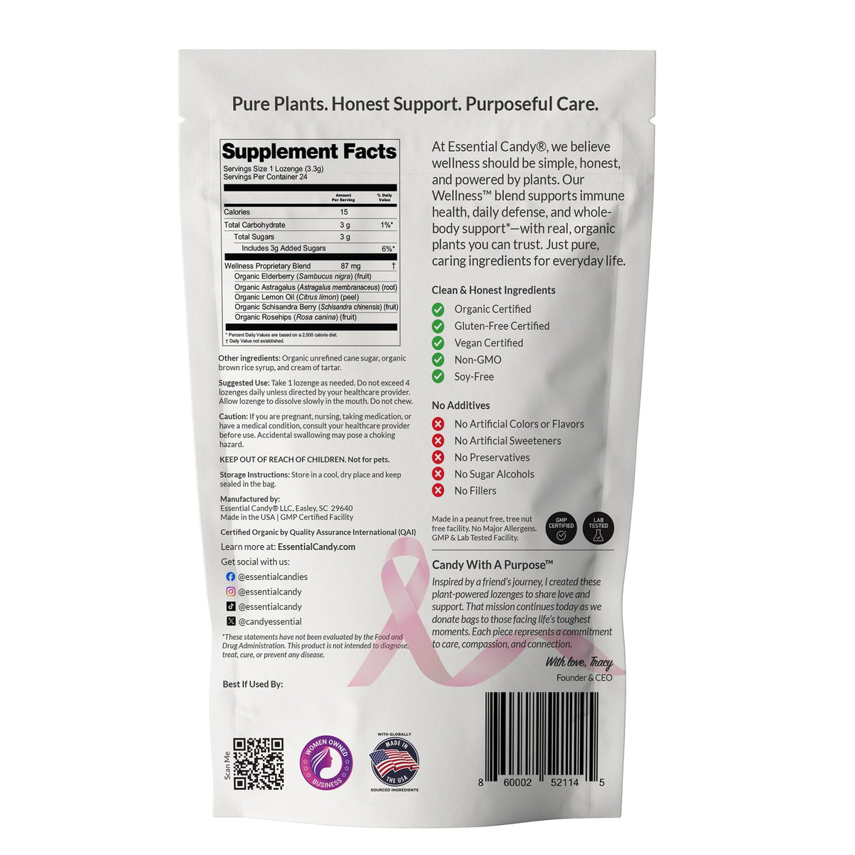 Wellness Organic Botanical Lozenges – Immune and Seasonal Support – Elderberry, Schisandra, Lemon, Rosehips – Gluten-Free, Non-GMO, Vegan* ECSBWS009 - 4