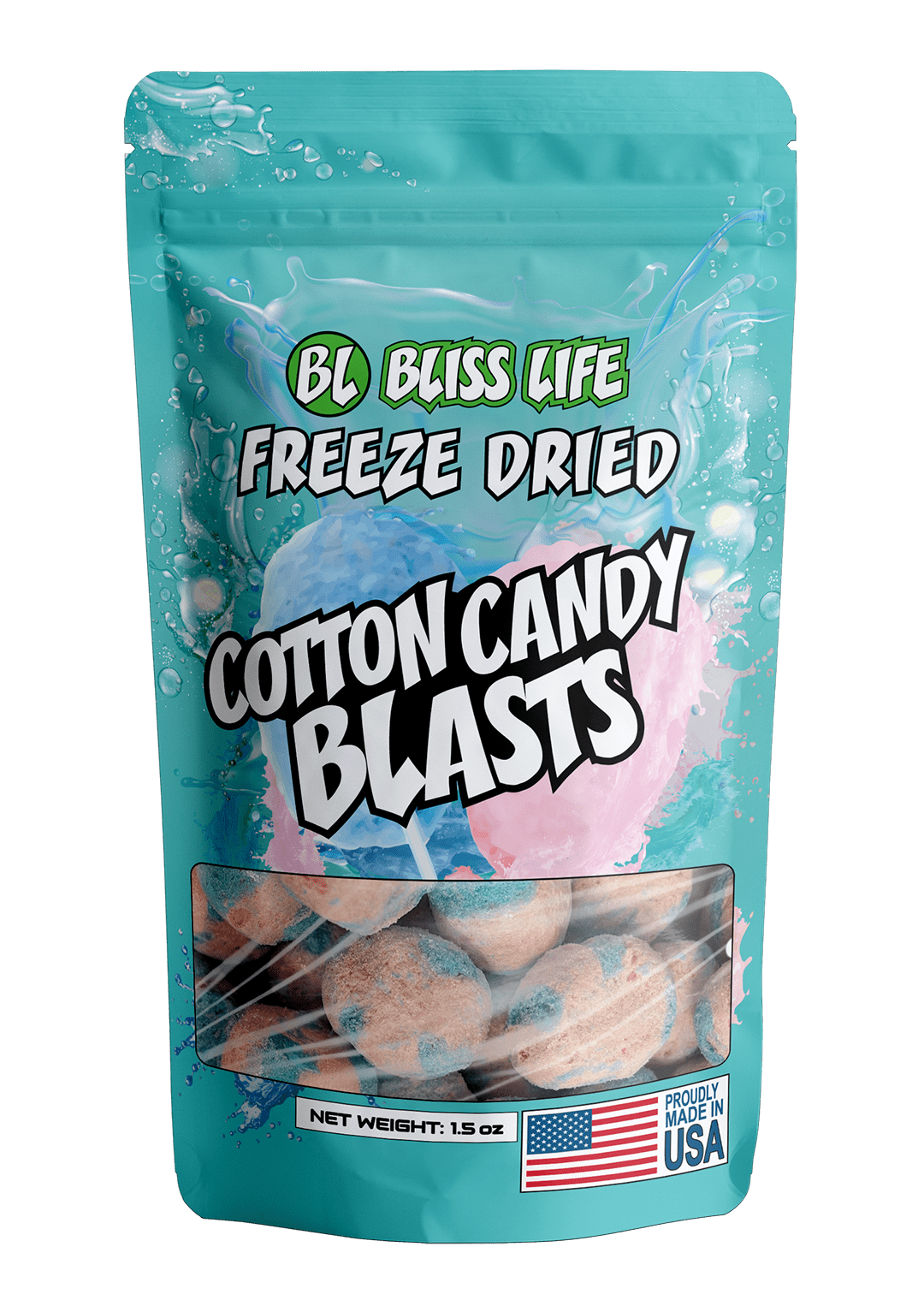 Freeze Dried Candy Blasts - Melt in your Mouth like Cotton Candy 30ctcottoncandy