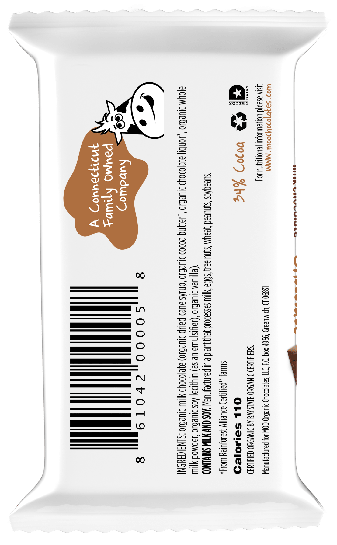 Organic Solid Milk Chocolate Mini Bars, 0.7 oz 005