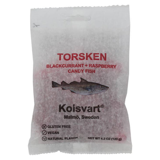 M5 Corporation Raspberry and Blackcurrant Swedish Fish - 4.2oz (120gm)-Sweden