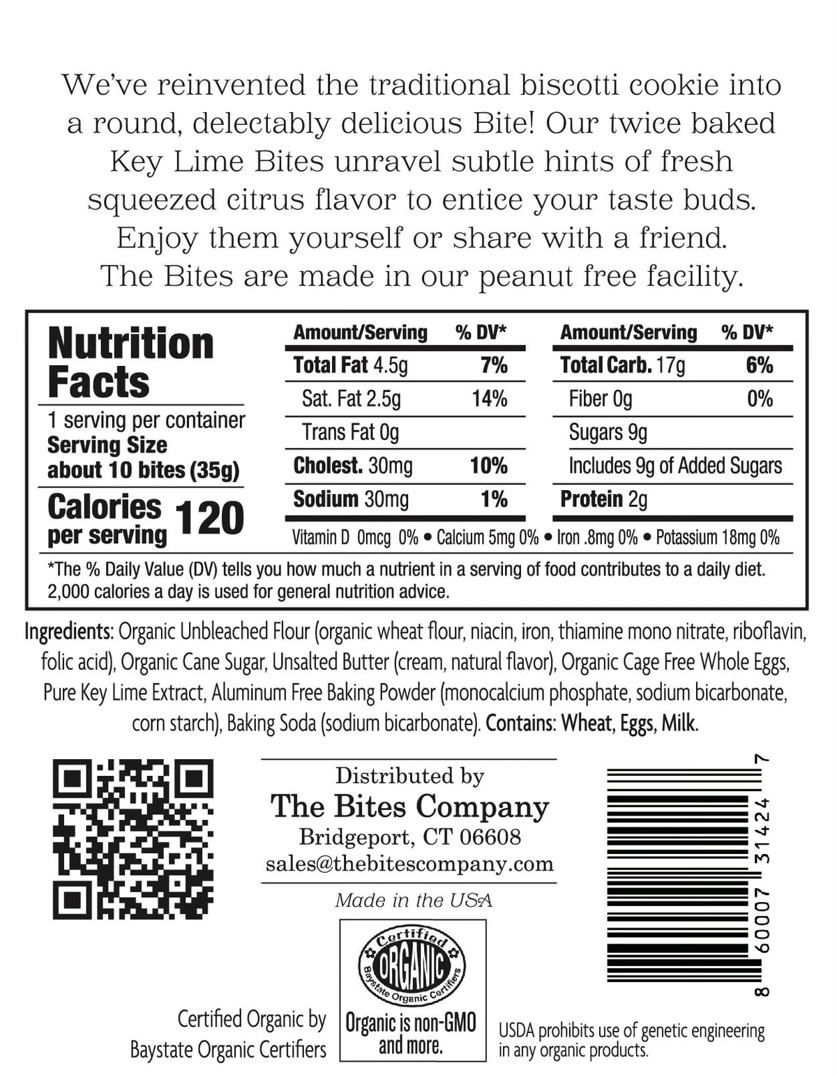 The Bites Company Key Lime Biscotti Bites 4247