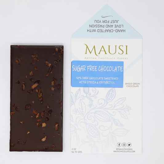 Mausi Artisan Chocolate Makers 62% Cacao Sugar Free Bar, Kokoa Kamili Tanzania - 1 oz