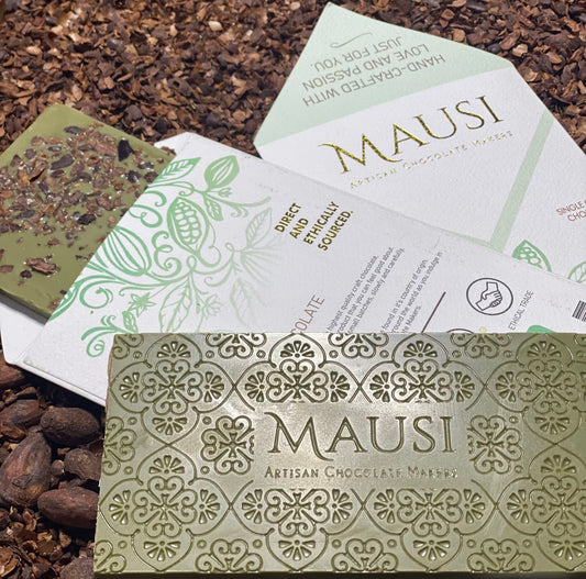 Mausi Artisan Chocolate Makers Japanese Matcha Tea Bar - 2 oz