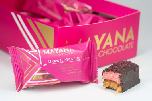 Mayana Chocolate Strawberry Rose Bar - 1.4 oz