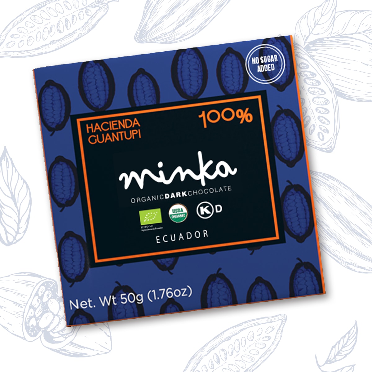Organic Dark Chocolate Bar 100% Guantupi Farm - Single Origin Collection