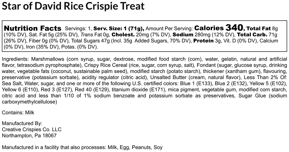 Hanukkah Rice Crispie Treats